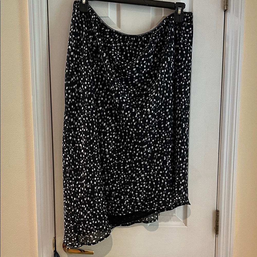 Fashion Bug Black and White Patterned Maxi Skirt